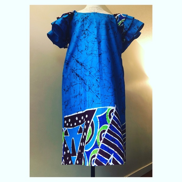 COPY - African print shift dress - Picture 1 of 4
